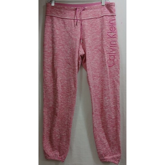 Calvin Klein Women’s Joggers Size Small Pink Drawstring Tapered Leg Lounge Pants - Picture 1 of 14